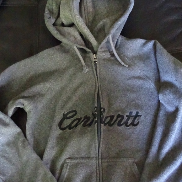 VINTAGE HOODED CARHARTT FLEECE JACKET - Picture 1 of 1